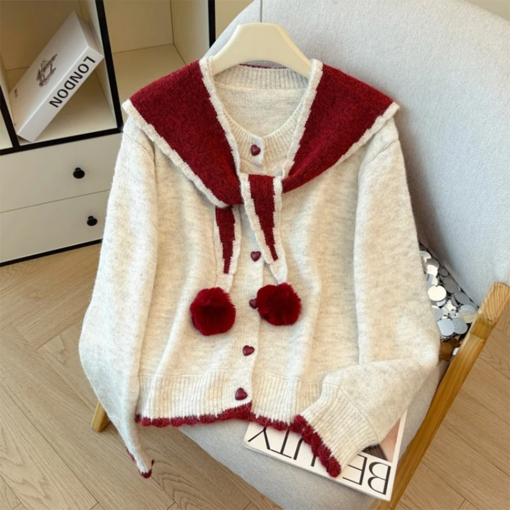 Cardigan de malha leve feminino o-pescoço camisola vintage 2000s jumper malha mangas compridas camisola de caxemira para mulher outono inverno