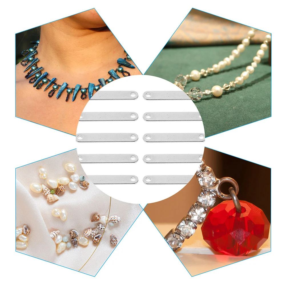 

20Pcs Stainless Steel Bracelet Links One Hole Design DIY Jewelry Connectors for Necklace Pendant Charms Craft Wedding Engagement