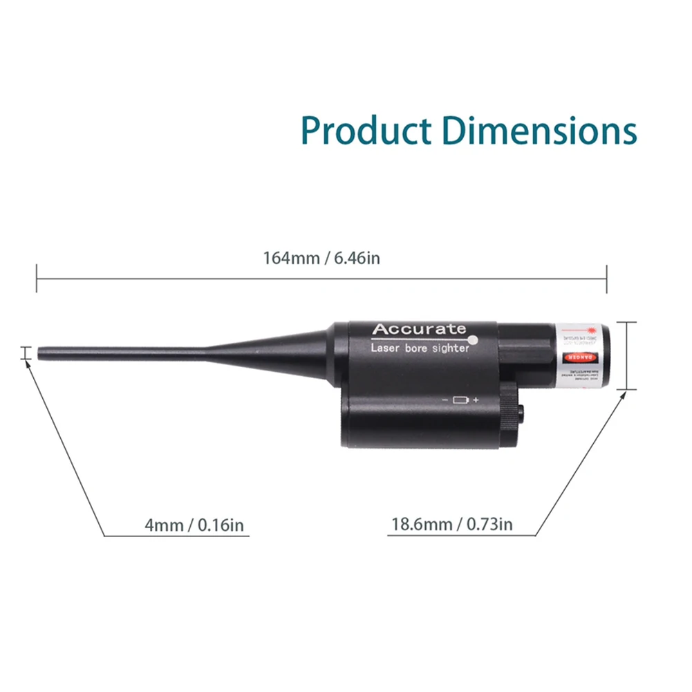 1Set Tactical Red Laser Bore Sight For .177 to 12GA Caliber for Pistols/Rifle/Shotgun Laser Boresighter Collimator Zeroing Scope