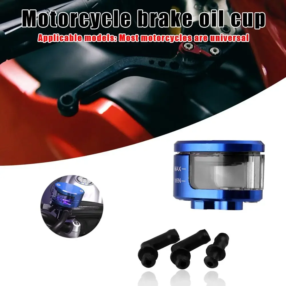 Aluminum Motorcycle Oil Cup Brake Clutch Master Cylinder Fluid Reservoir Tank Suitable for Suzuki GSF650 1200 1250 Kawasaki ZX6