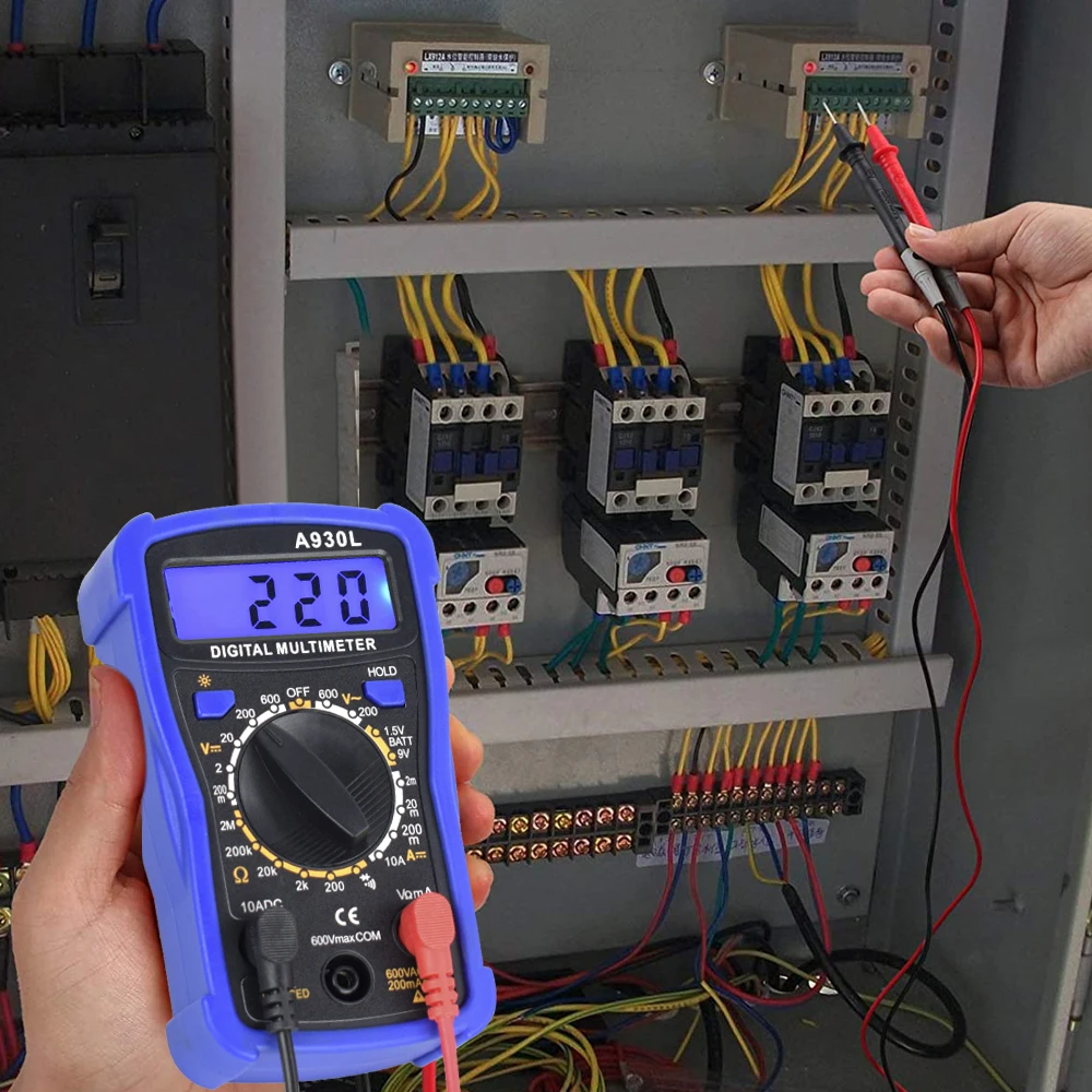 NEWACALOX Electrical Instrument LCD Digital Display Multimeter AC/DC Ammeter Voltmeter Ohm Clamp Meter Tester Tool