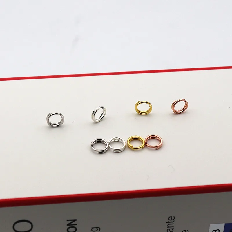 

1PCS 925 Solid Sterling Silver Split Rings Double Jump 5mm DIY for Jewelry Beads Making Accessories Supplies