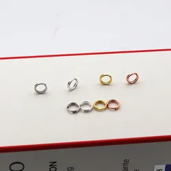 1PCS 925 Solid Sterling Silver Split Rings Double Jump 5mm DIY for Jewelry Beads Making Accessories Supplies