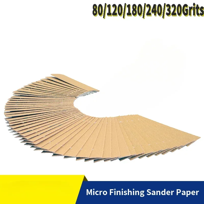 

50 Pcs Micro Sander Kit 3.5” x 1” Mini Sander Detail Hand Sanding Tools + Sandpaper Assorted Grit for DIY Crafts Wood Polishing