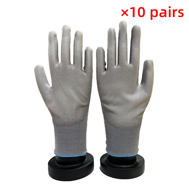 10-20pairs of nitrile safety coated work gloves, PU gloves and palm coated mechanical work gloves, obtained CE EN388