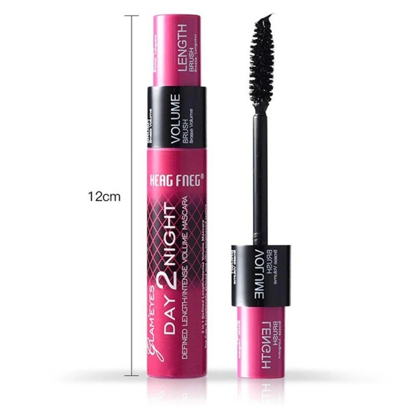 Black Curled Lashes Mascara, Alonga os Cílios, Volume Extra, Longa Duração, Impermeável, Natural, Secagem Rápida, Maquiagem Feminina