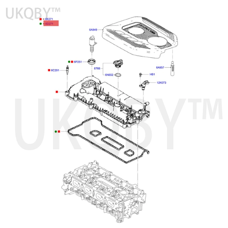 apply Fo x 12/Wi ng Be at 18 Valve cover gasket CM5E6D271AA