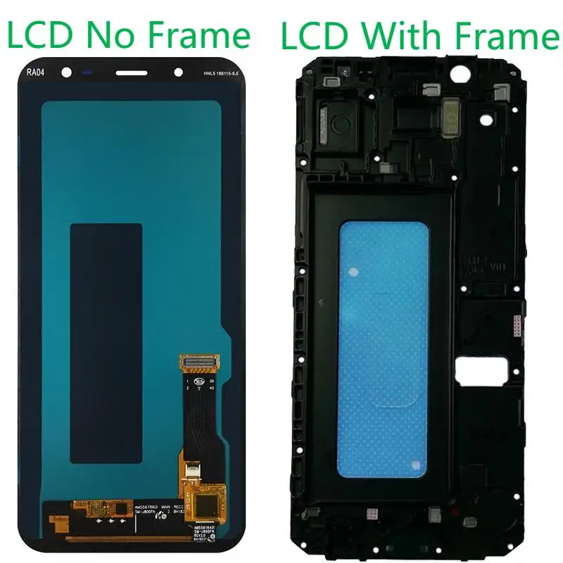 AMOLED For Samsung J6 2018 LCD Display SM-J600F J600F/DS J600FN LCD Touch Screen With Frame Digitizer Assembly Repair Parts