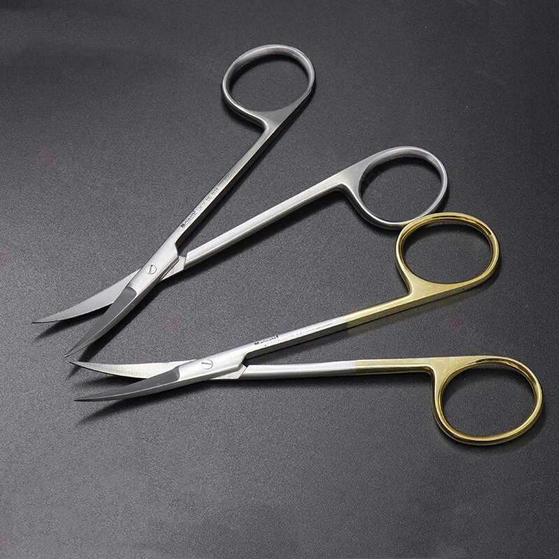 Orthodontic Tools Scissors Curved Tip Straight Head Suture Removal Small Scissors Surgical Medical Surgical Oral Instruments