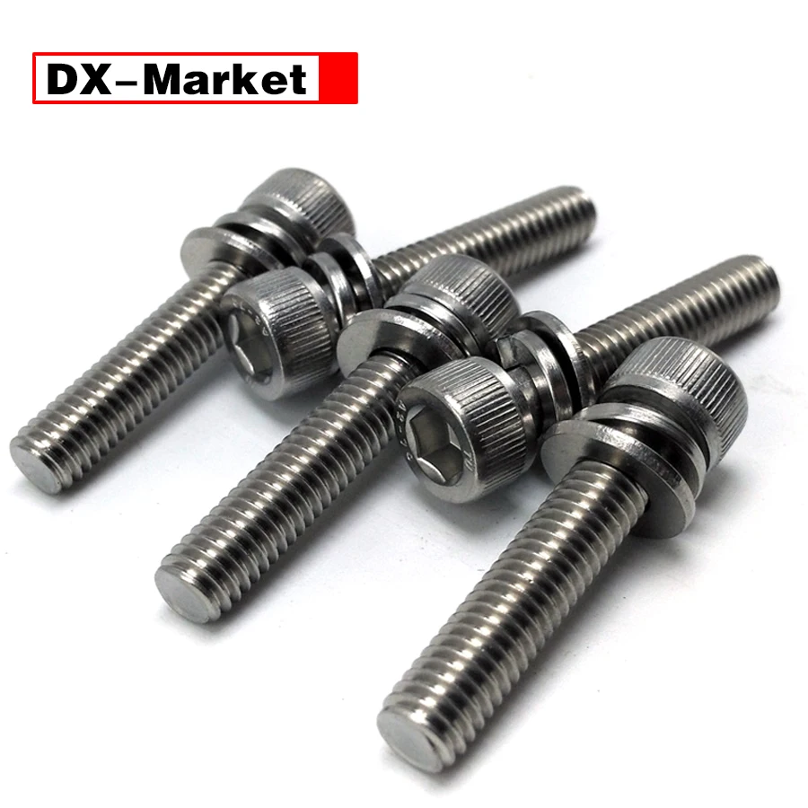 

M10 Hexagon Socket Cap Screw With Double Washer 304 Stainless Steel Bolt ,A020