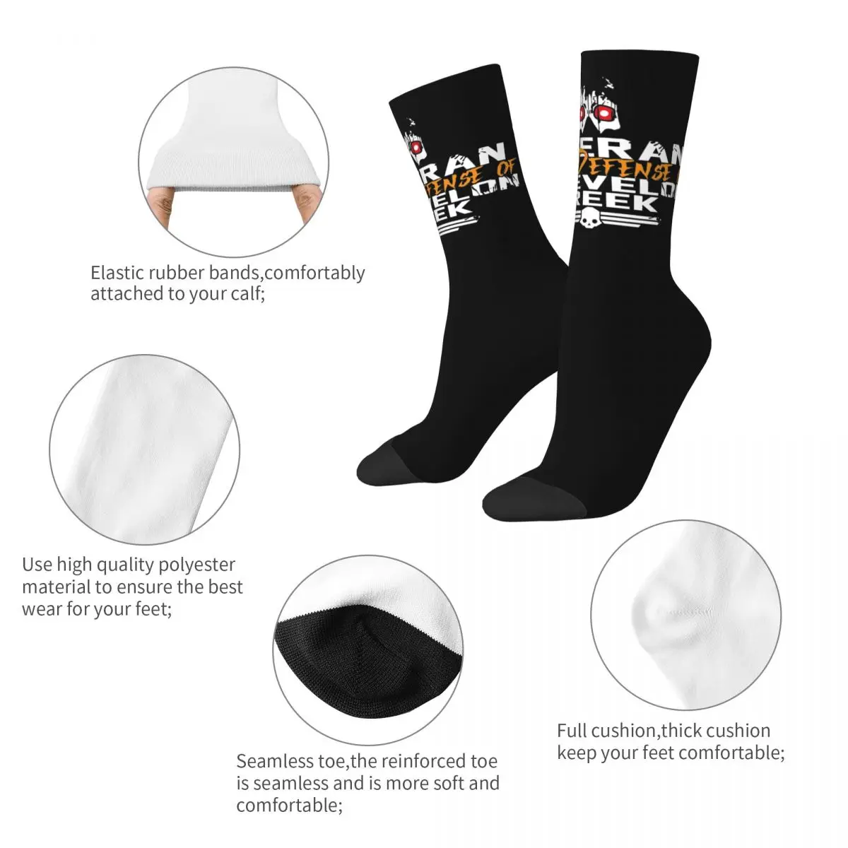 Autumn Winter Funny Women Men Helldivers Malevelon Creek Veterans Game Socks Breathable Crew Socks