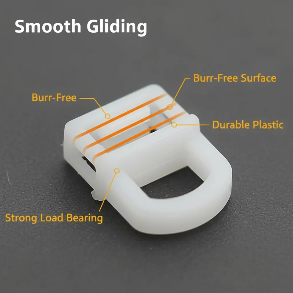 40PCS RV Curtain Straight Pulley Buckle Rings Rivet Buckle Plastic Rv Interior Fasteners Clip For Car Caravan Motorhome Truck - Image 4