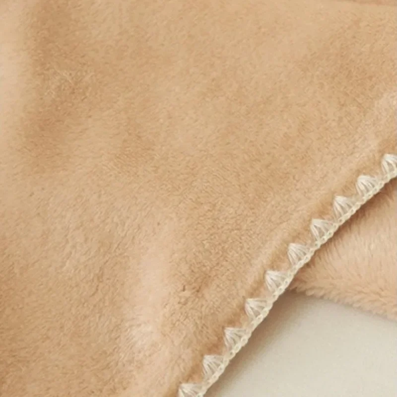 Double Sided Milk Velvet Blanket Solid Color Silky Warm Bed Sheet for Autumn Winter Work Office Nap Shawl Multi-purpose Blankets