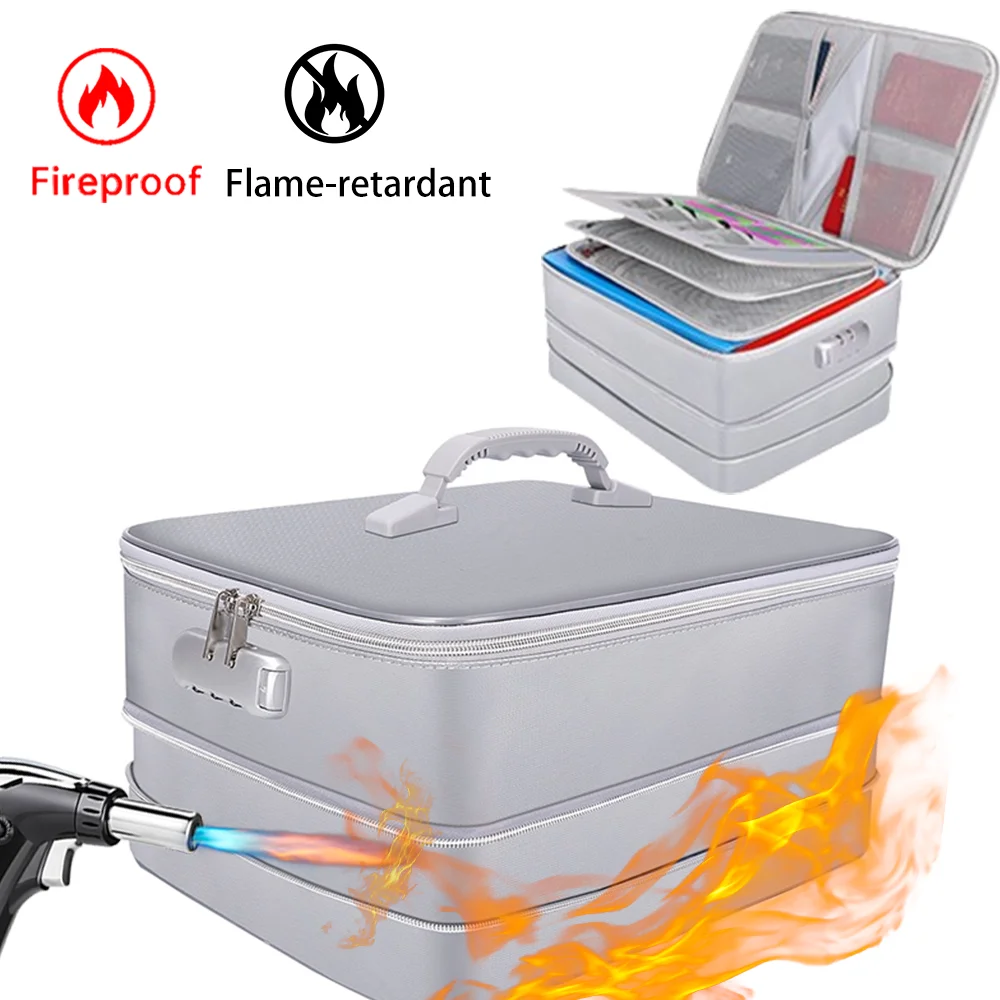 Foldable Fireproof Storage Box  Fireproof Document Storage Box  Holds A4 Documents, Legal Documents, and Contracts