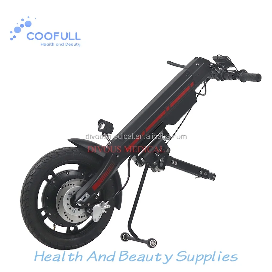 Coofull Disabled Mobility Scooter 800W Motor Handcycle Elderly Manual Sport Wheelchair Attachment Power Device Electric Handbike