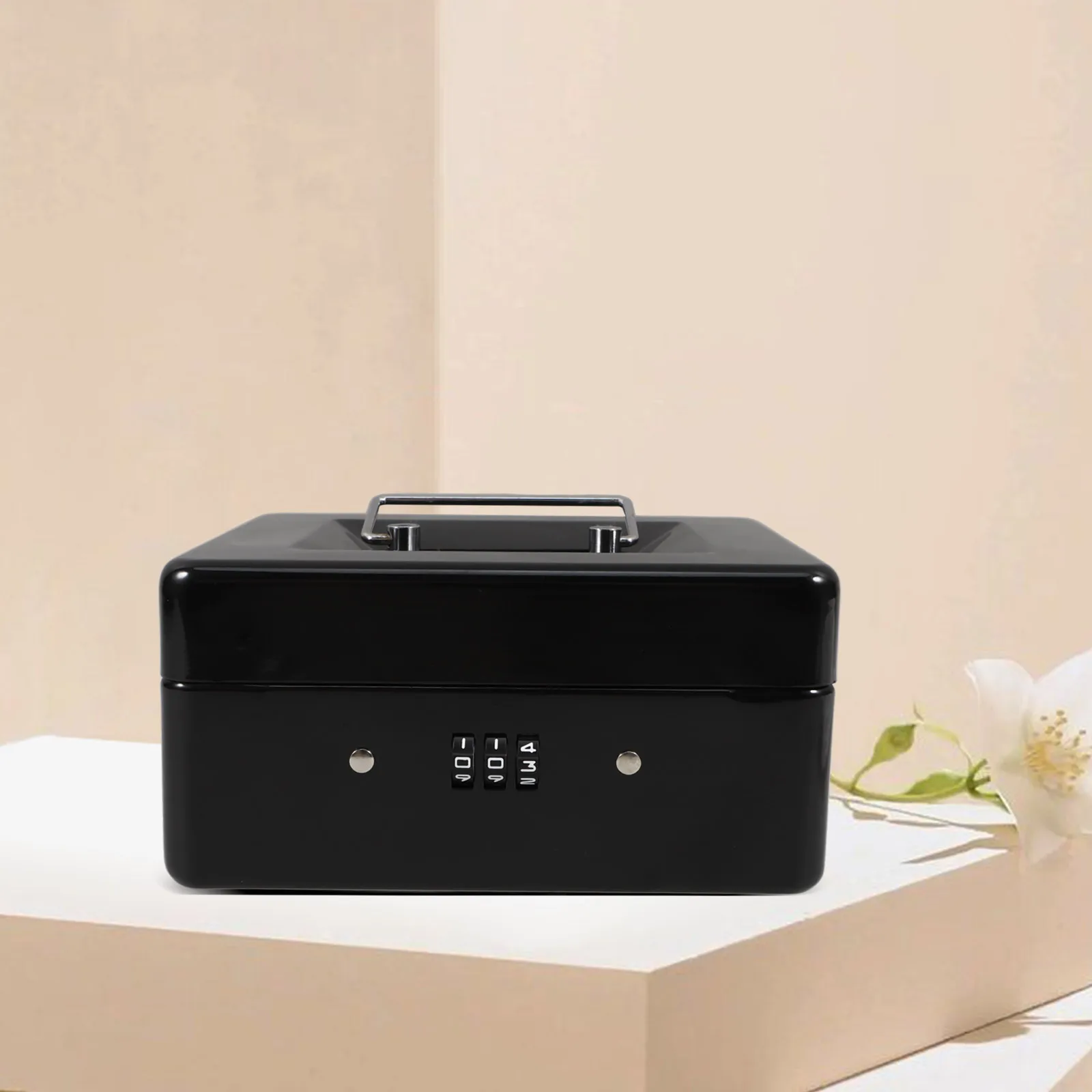 Iron Cash Box Password Lock Durable Large Capacity Storage Safe Mechanical Safes Money Boxes Key Safe Hidden Containers
