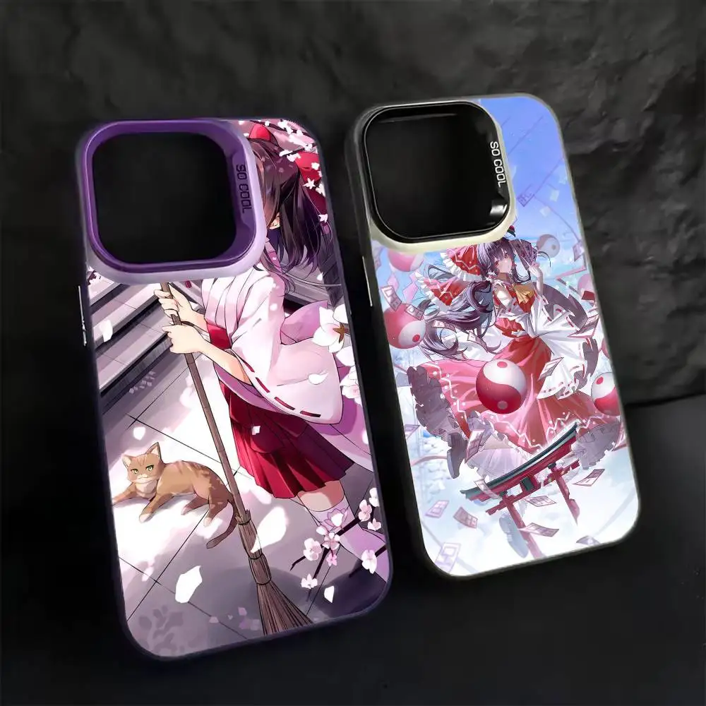 

Touhou Project Reimu Hakurei Phone Case Color Silver Shell For IPhone 17 16 15 14 13 12 11 Pro Max Plus