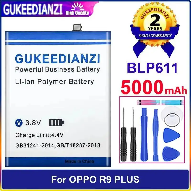 

For Oppo R9 Plus 5000Mah Mobile Phone Battery Long-Lasting Performance BLP611