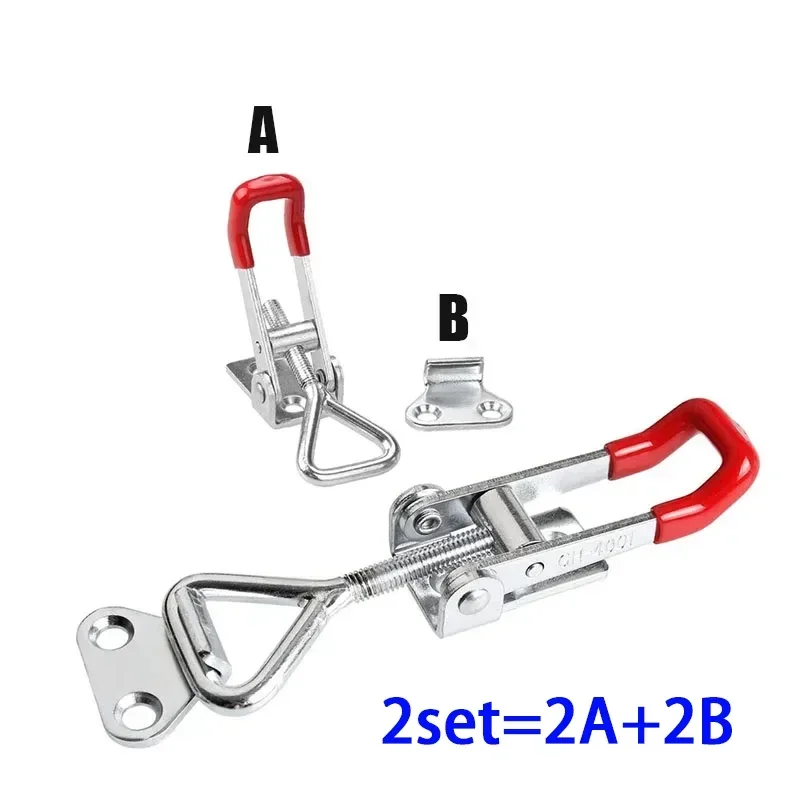Adjustable Toolbox Case Metal Toggle Latch Catch Clasp Quick Release Clamp Anti-Slip Push Pull Toggle Tools Quick Door Buckle