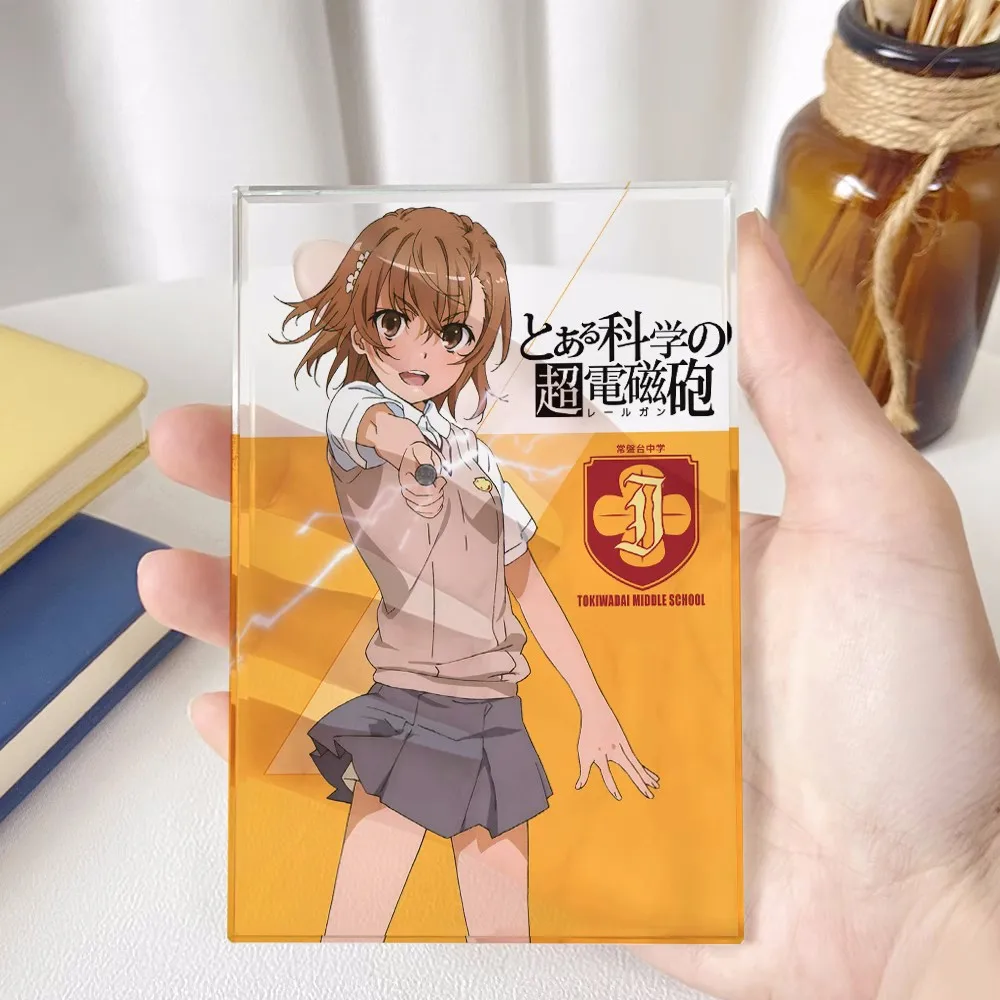 Anime Misaka Mikoto 12cm Cosplay Acrylic Figure Transparent Desk Figure 4696 Kids Collection Toy