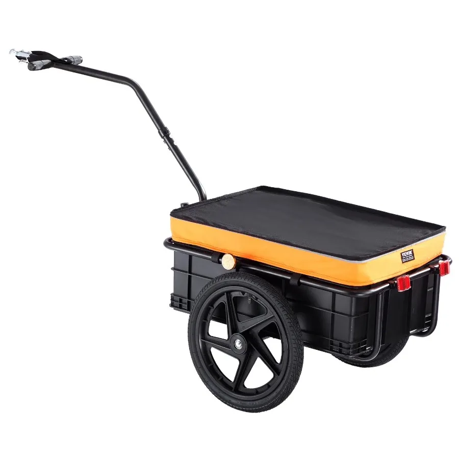 

Bike Cargo Trailer, 88 lbs Load Capacity, Heavy-Duty Bicycle Wagon Cart, Foldable Compact Storage with Universal Hitch, Waterp