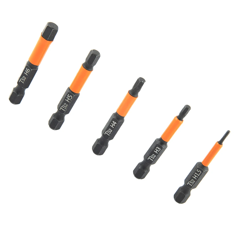 เครื่องมือไขควง 1 4 นิ้ว Hex 50 มม. 1.96 นิ้วสําหรับ DIY H1.5-H6 Hex Shank ไขควงหกเหลี่ยมบิต 50 มม. ความยาว