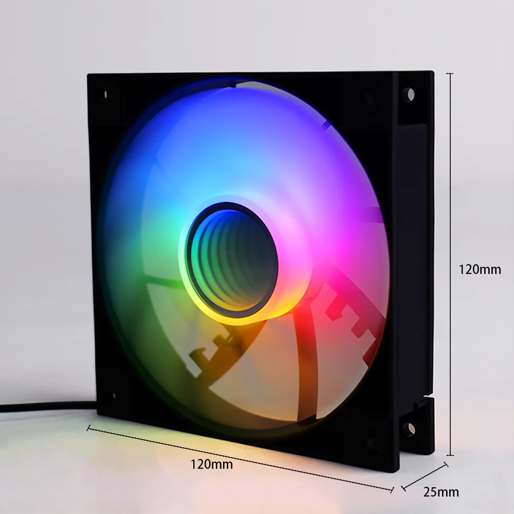 MANMU pc Gaming Rgb Kipas Komputer Pendingin Kipas Komputer Cpu 120mm 12V Kipas Casing pc