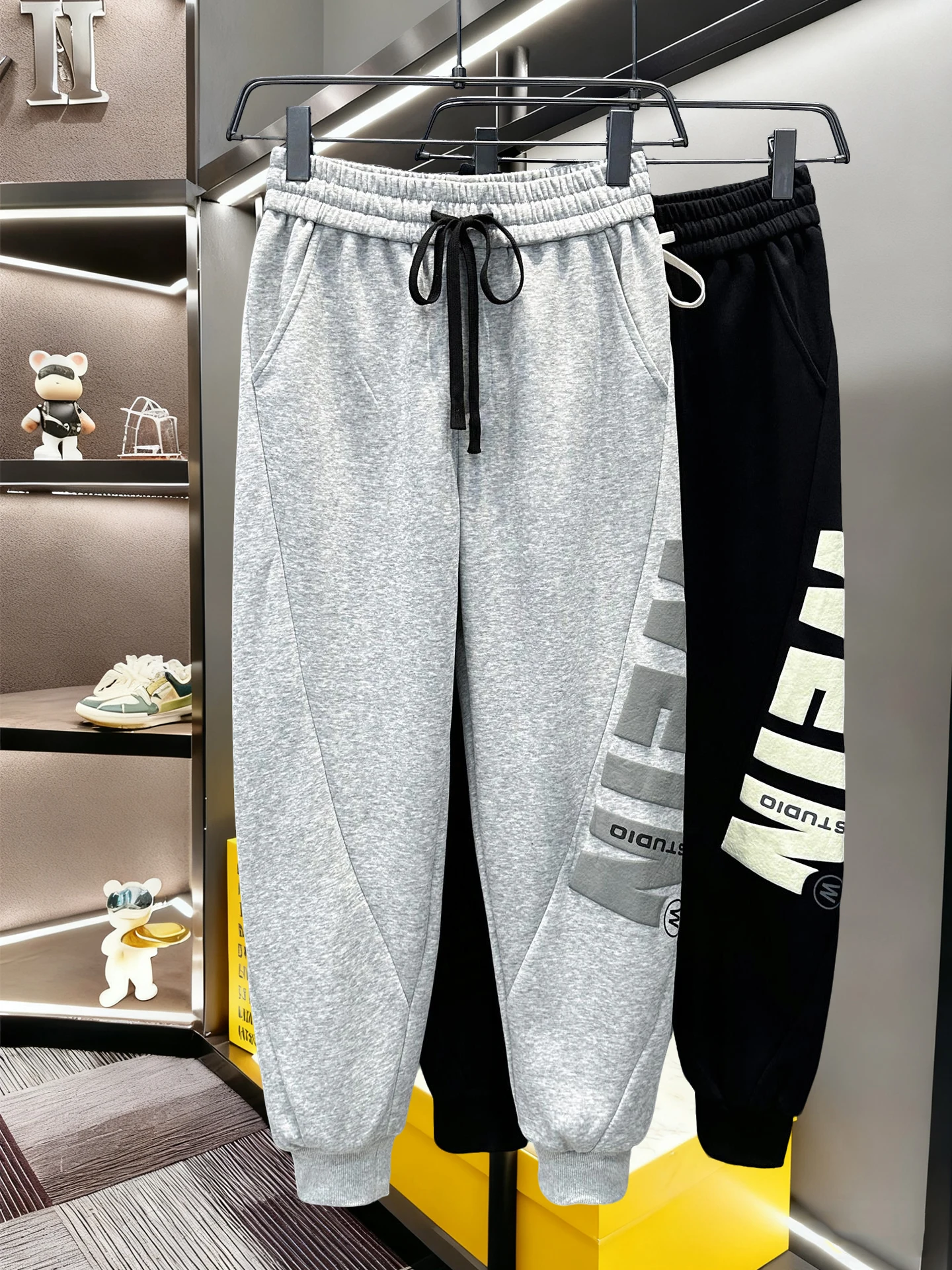 

Trendy Men's Fitn Sport Pants Autumn Loose Cuffed Casual Youth All-Match Letter Print Leisure Men's Long Pants