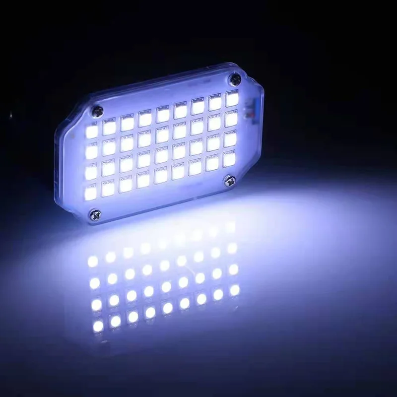 Branco ou RGB Full Color LED Strobe Light, controle remoto, som ativado Flash, DJ Light para Disco, Party Show, Clube, 36