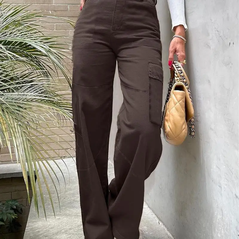 

Свободные женские брюки для спецодежды Forest Color ket Design Повседневные джинсы свободного покроя Sli Осенний тренд от Wi Cross-Border