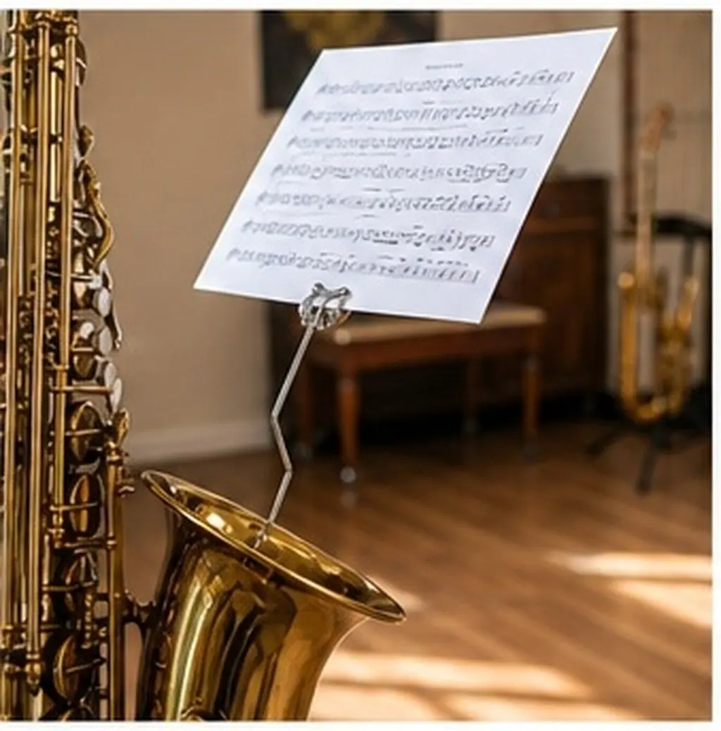 Portable Sheet Music Clip for Alto Saxophone, Clarinet, French Horn & Trumpet – Lightweight & Sturdy