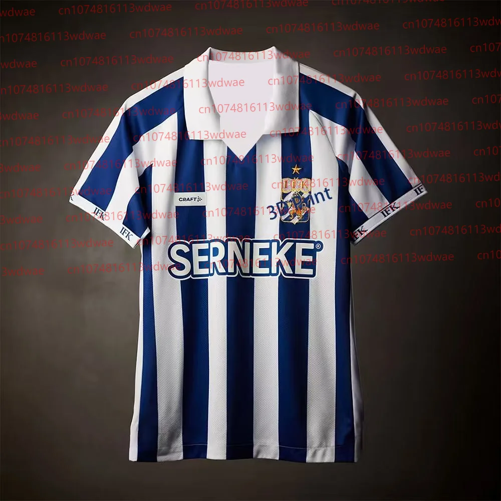 

Лидер продаж, футболка для мужчин, летняя Швеция, футбольная футболка с короткими рукавами, 3D принт IFK Wilhelm Jersey Kit 25-26, комплект домашнего трикотажа