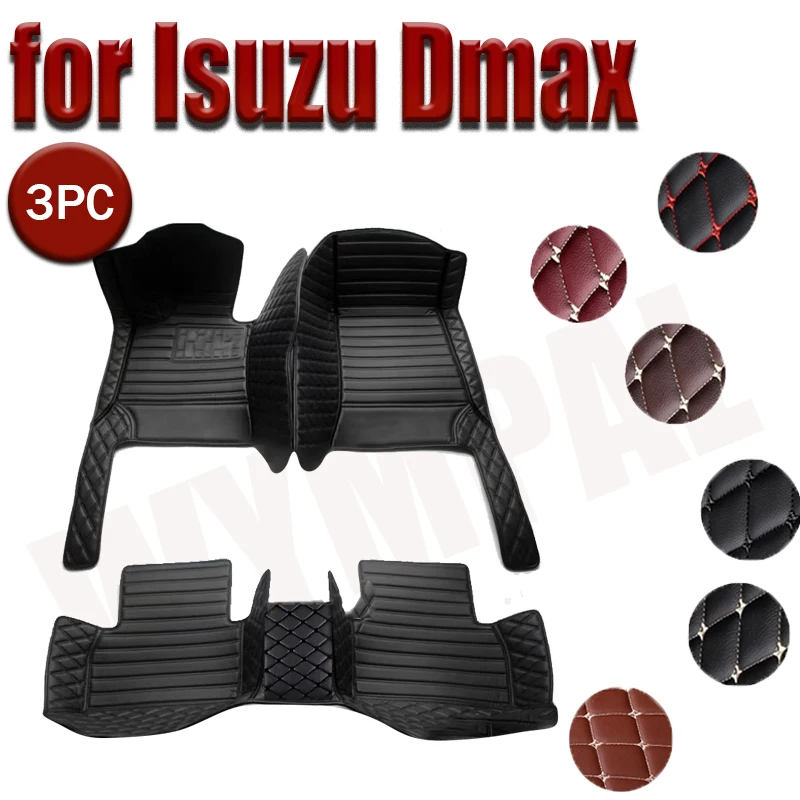 Impermeável Car Floor Mats para Isuzu Dmax, Auto Acessórios Decoração, Tapetes De Couro, Proteger Tapetes, D-max, 2020, 2019, 2018, 2017, 2016