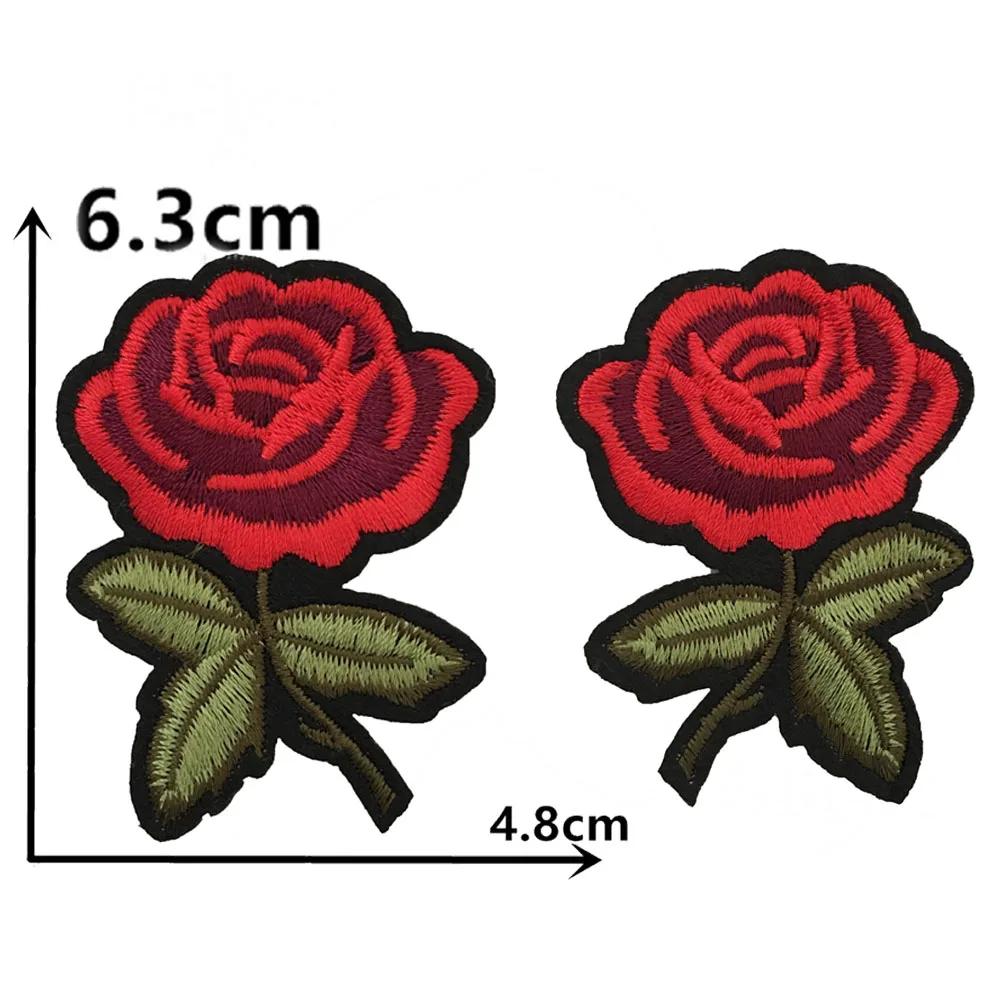 New Arrival rose flower patches embroidery applique clothes sewing patch DIY badge patch accessories 1pcs sell Free Shipping