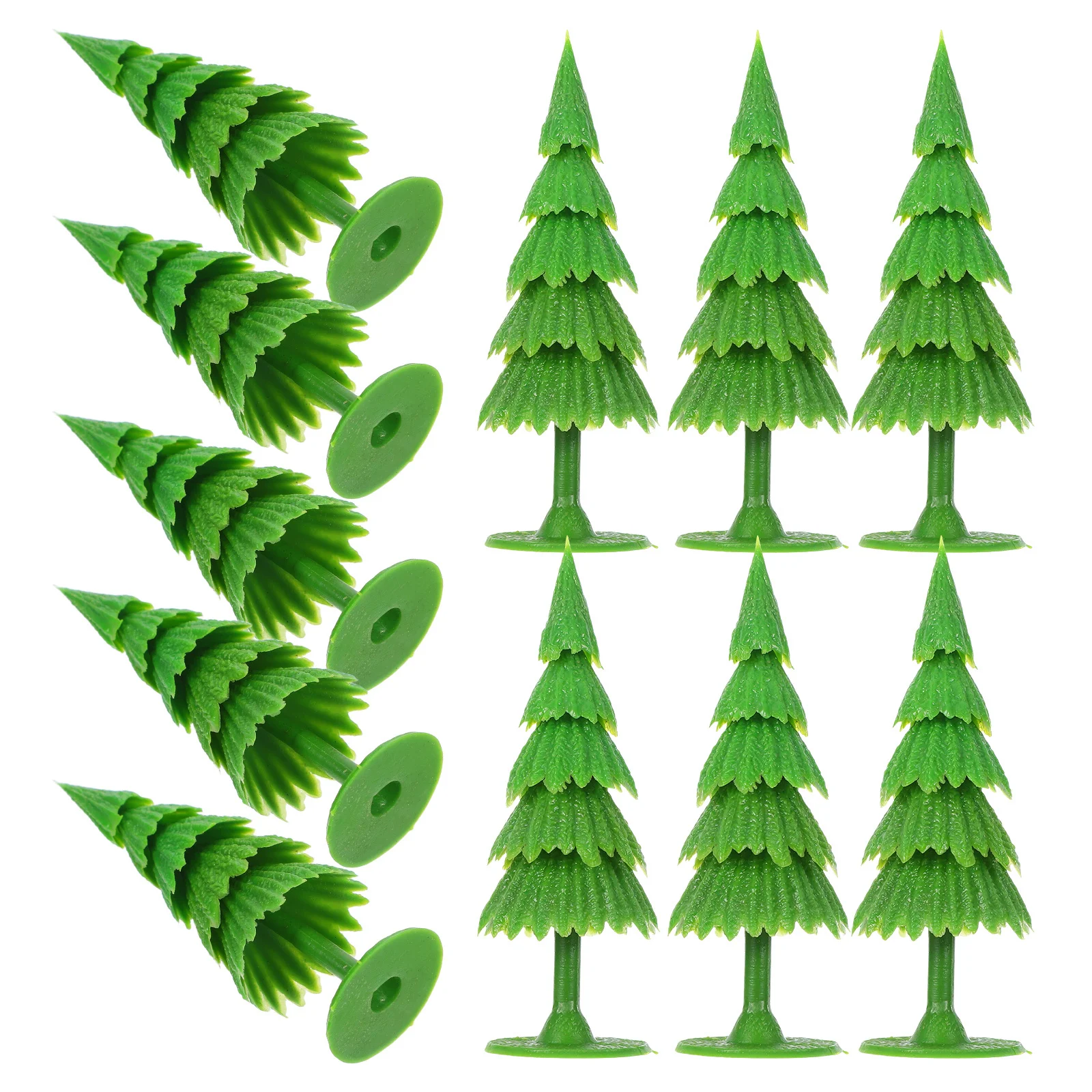

20Pcs Artificial Christmas Tree Mini Decorations Realistic Pine Look for Train Scenery Village Display Seasonal Holiday Setup