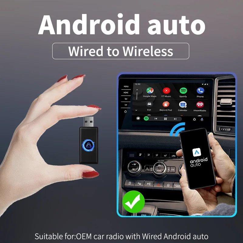 

Смарт-адаптер для Android, беспроводной адаптер для автомобиля, проводной USB-адаптер для подключения