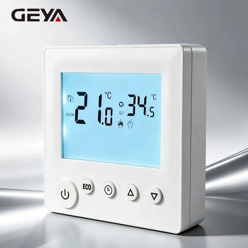 GEYA Smart Thermostat AC 90-240V 3A 16A 25A Floor Heating Hand Controller Programmable Control Panel LCD Display With Kid Lock