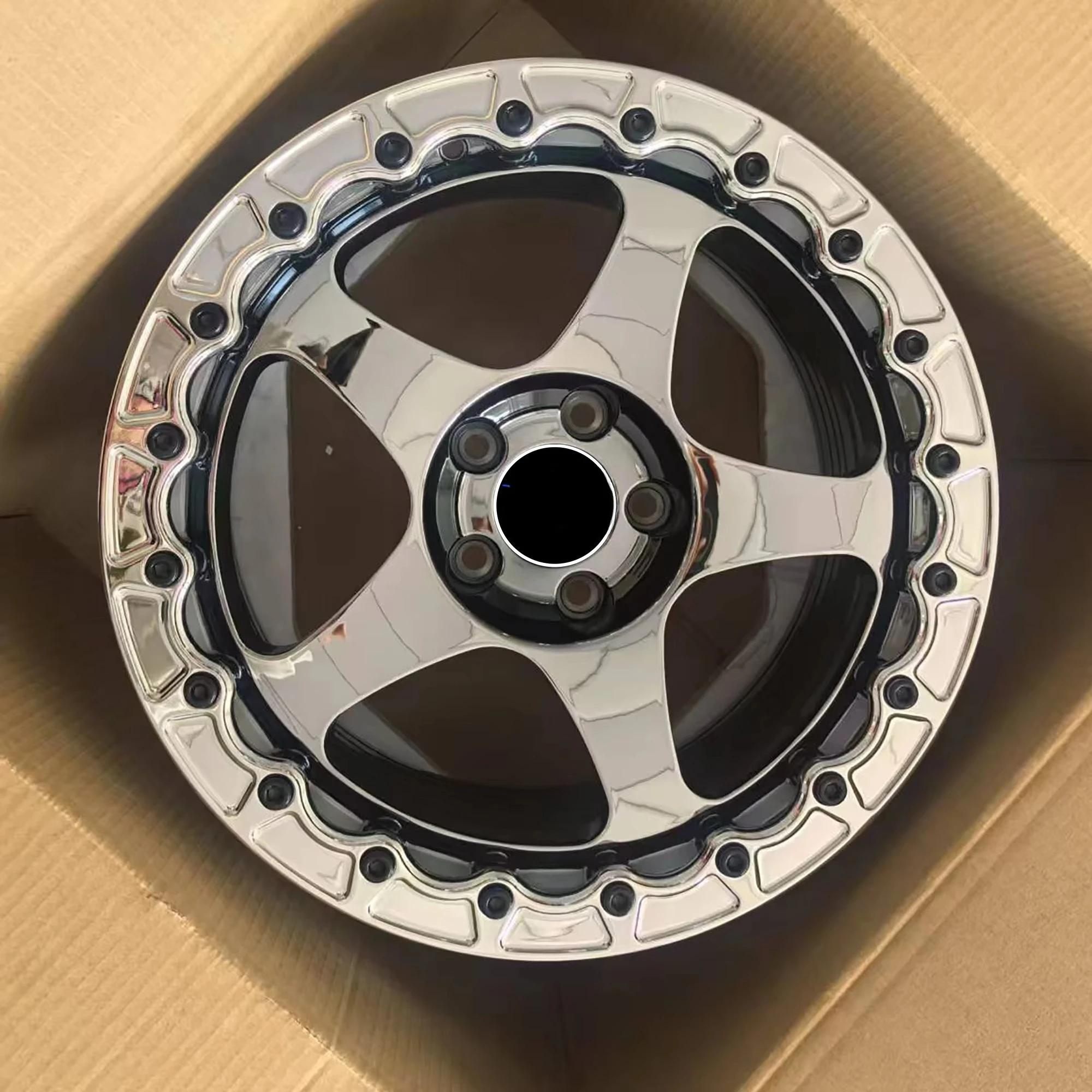 جنوط Beadlock سوداء مخصصة 5x120 5x112 5x114.3 17 18 19 20 21 22 بوصة عجلات مزورة لسيارات الركاب C8 B-MW #2