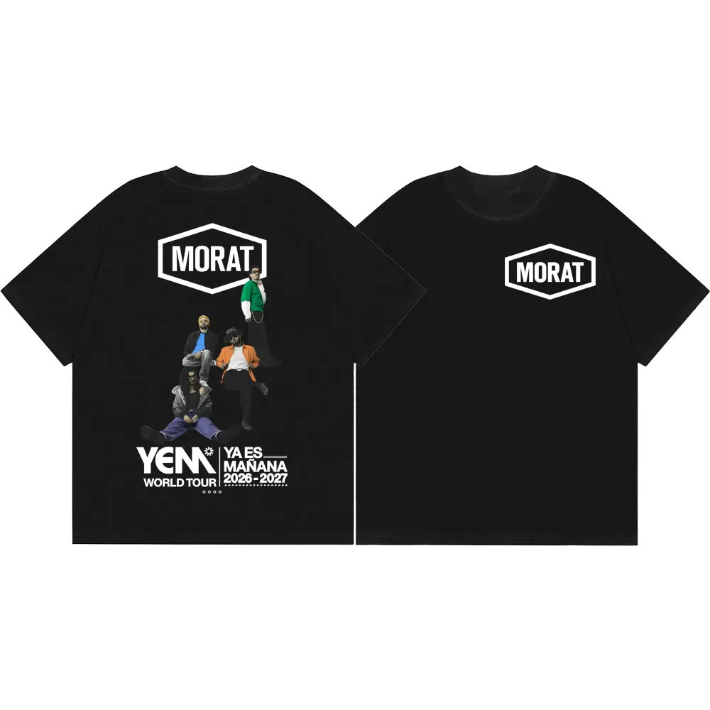 Morat World Tour 2026 Graphic T Shirts Men's and Women's Fashion Pop Music Short Sleeve T-shirt High Quality Y2K Cotton T-shirt