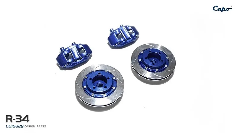 1/8 On Road car Capo gtr r-34 Brake Caliper Discs. Capo CD15829 GTR R34 RC Drift car Option part. Remote Control toys