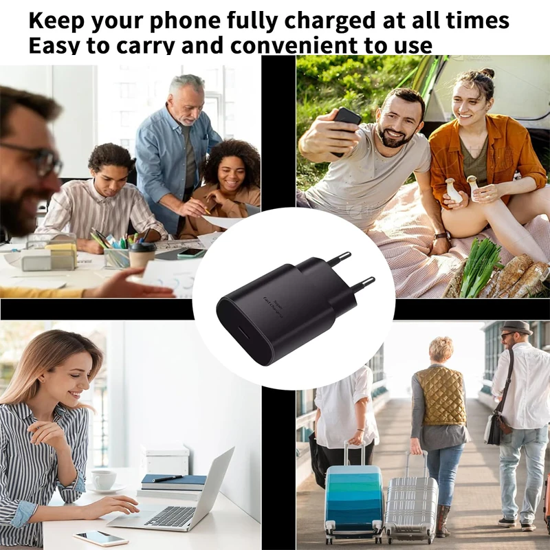 25W USB C Fast Wall Charger with USB C to Type C Fast Charging Cable For IPhone 15 16 Samsu Galax S25 24 S23 S22 S21 S20 Note 10 image 6