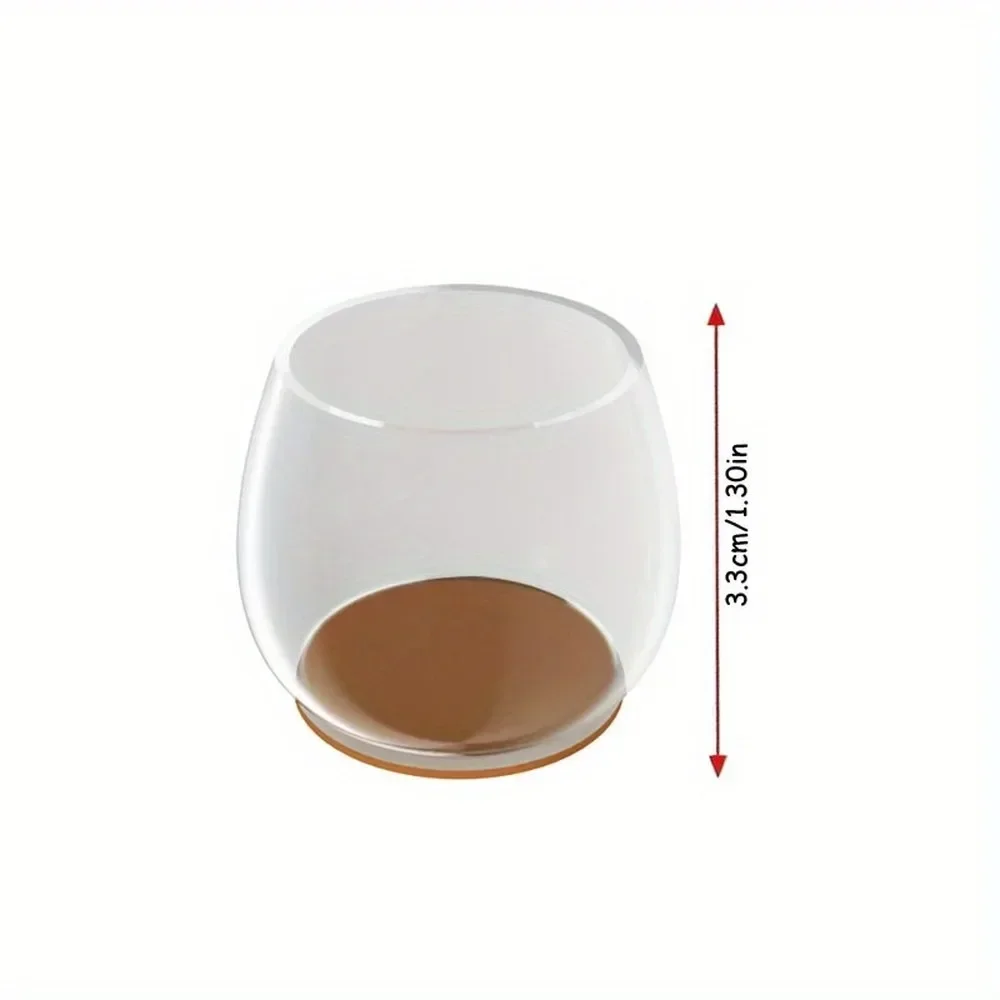 4pcs DIY Furniture Anti-Noise Pads Silicone Chair Leg Protectors Non-Slip Floor Guards Sofa Leveling Feet Mats for Wood