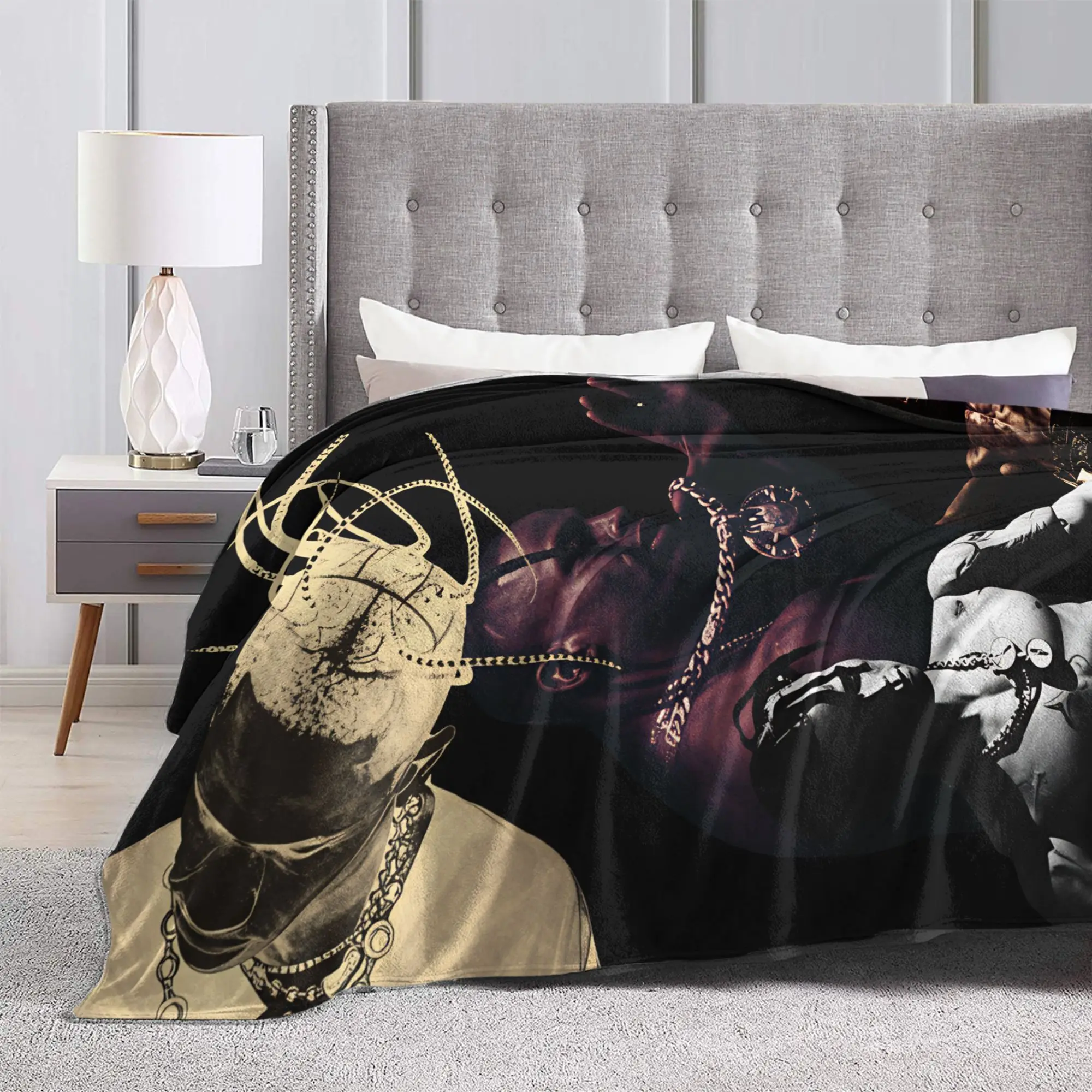 Travis Utopia Scotts Rapper Blanket  Soft Print Plush Throw Blanket For Couch Bed Camping Flannel Bedspread Bed Cover