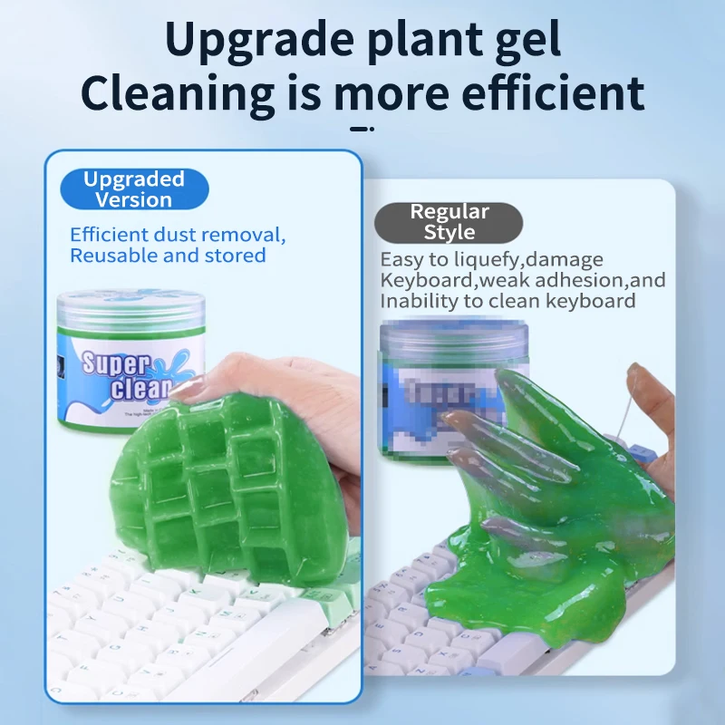 Car Cleaning Gel Magic Air Vent Dust Remover Glue Reusable Keyboard Computer Cleaner Putty For Car AC Camera Dust Cleaner Supply