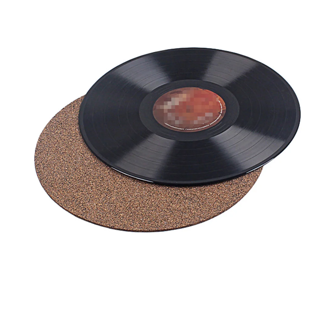 

3pcs Cork Vinyl Record Slipmat Soft Turntable Pad Shock Absorption Durable For Vinyl Player Enhanced Sound Quality Record