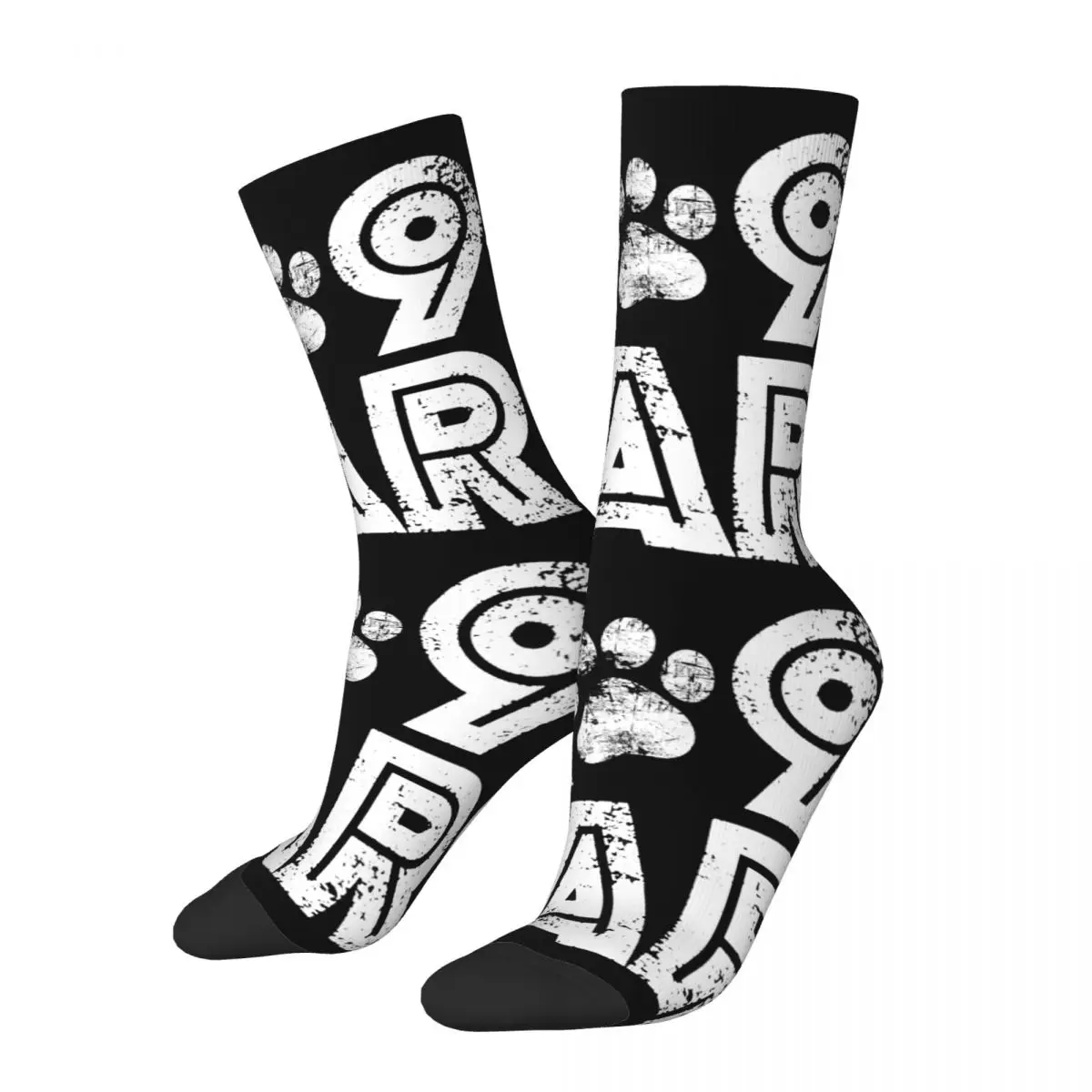 Hip Hop Retro K-9 Search And Rescue SAR Crazy Men's compression Socks Unisex Divine And Brave Police Dog Street Style Crew Sock