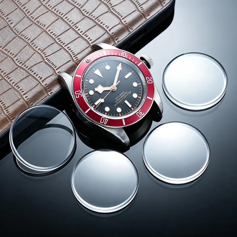 32.5x3.0mm Sapphire Crystal  Watch Glass for Tudor Black Bay M79230 79220R M79030 Red flower Red Shield replacement watch parts