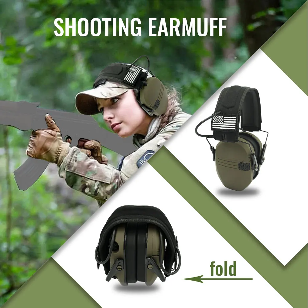 

Outdoor hunting/shooting earmuffs actively reduce noise to protect hearing, train tactical headphones to strengthen human voice