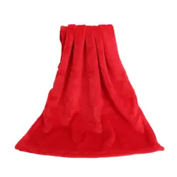 Small Coral Fleece Blankets Thick Shaggy Autumn Winter Solid-color Fleece Blankets for Sofa