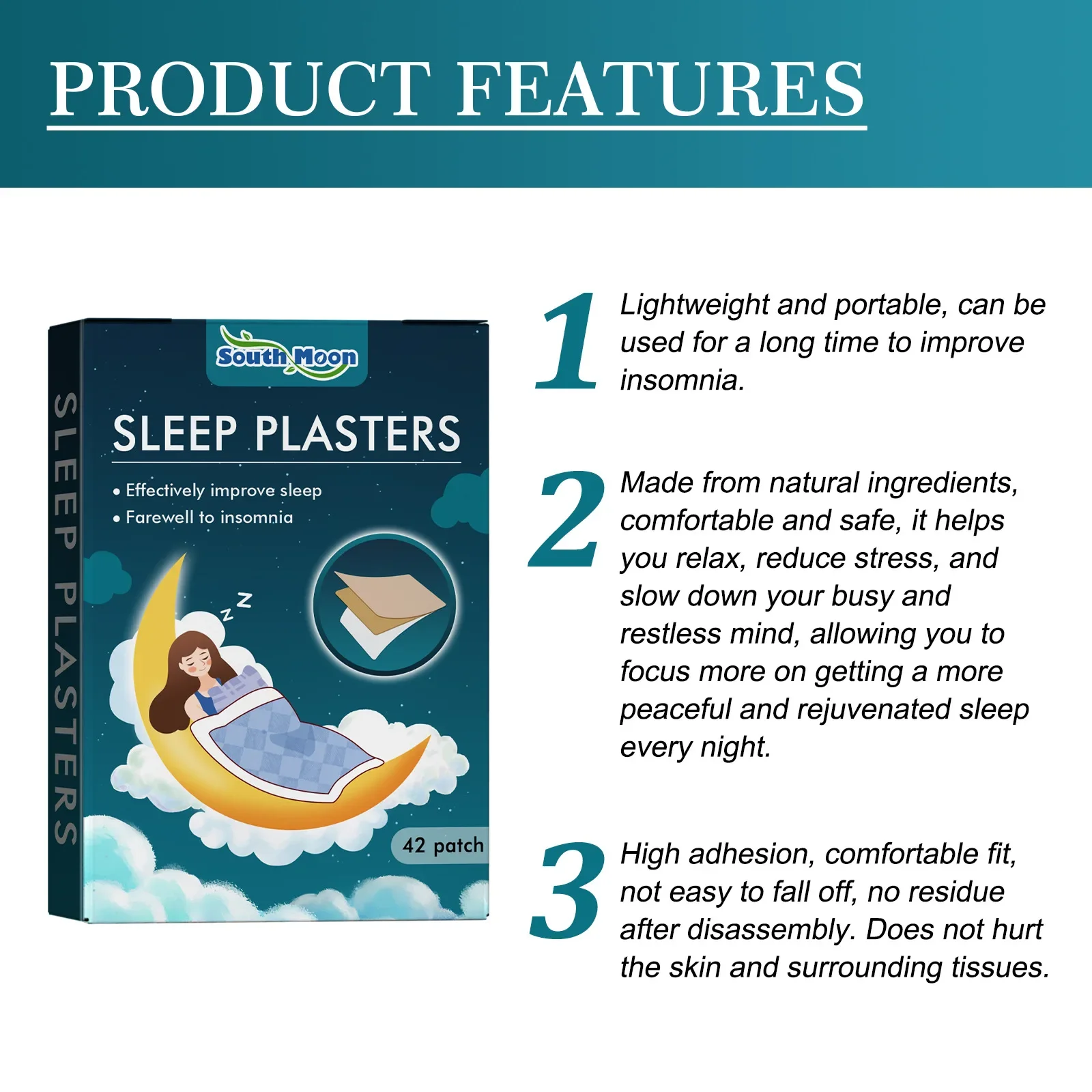 Sleep Aid Plaster Relieve Stress Anxiety Decompression Headache Neurasthenia Difficulty Falling Asleep Improve Insomnia Patches